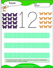 okul öncesi 1 sayısı çizgi çalışması